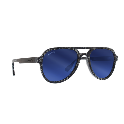Johnny Fly Apache 8-Bit / Blue Flash Polarized Sunglasses | #color_8-bit