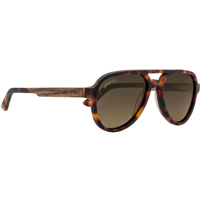 Apache Polarized Sunglasses by Johnny Fly | #color_matte-classic-tortoise
