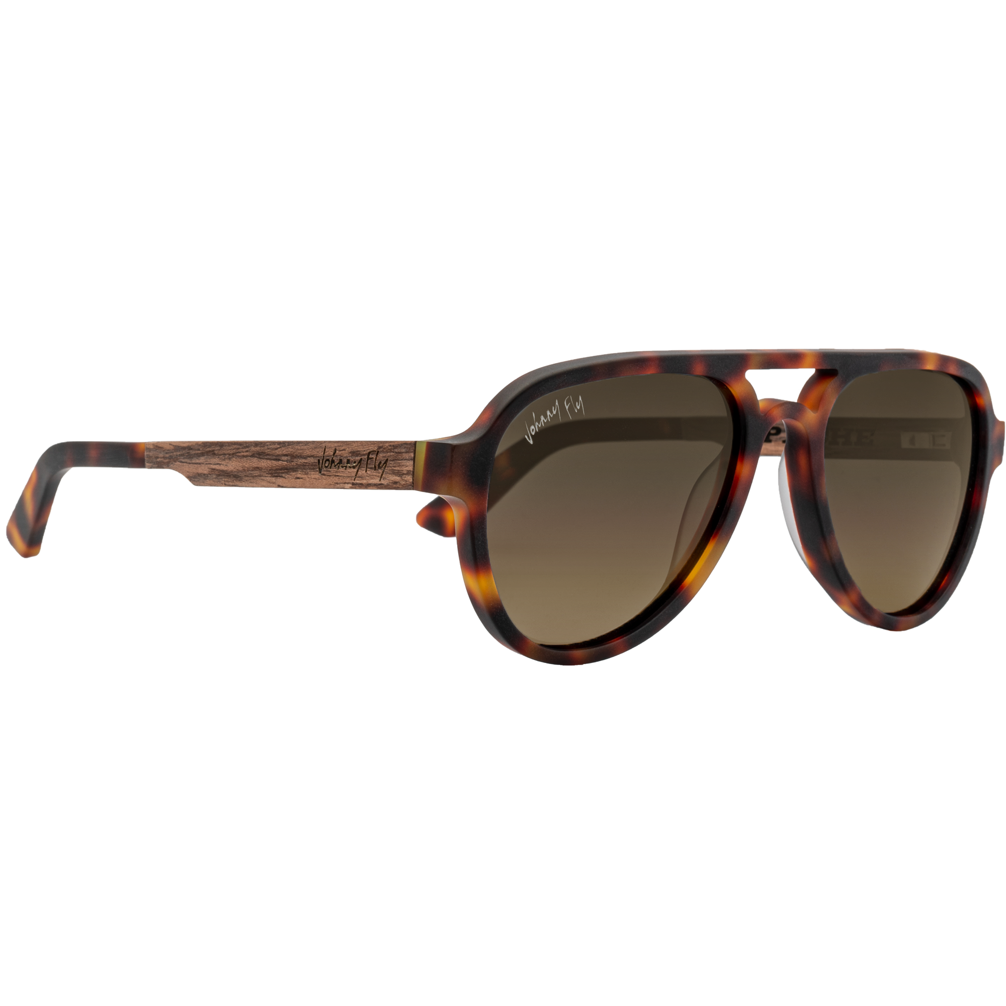 Apache Polarized Sunglasses by Johnny Fly - Matte Classic Tortoise || Brown Gradient Polarized #lens-color_brown-gradient-polarized