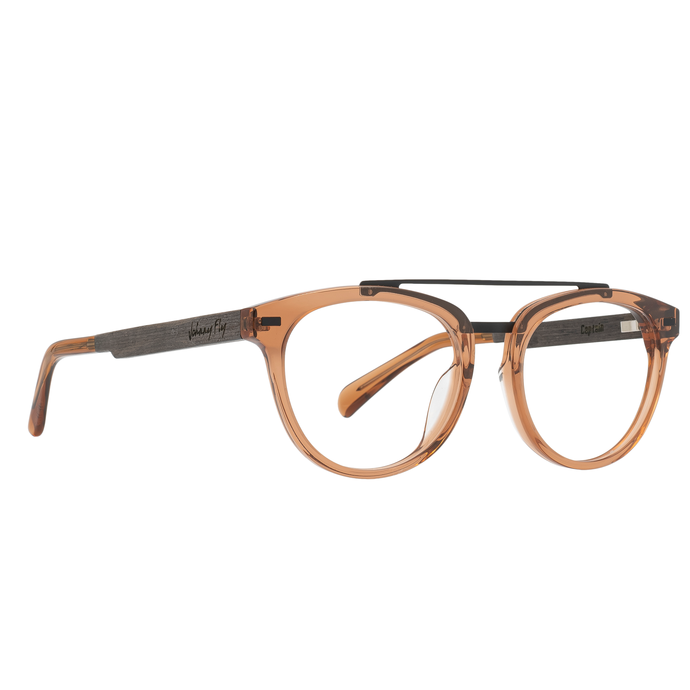 CAPTAIN Frame - Anejo | Black Ebony - Eyeglasses Frame - Johnny Fly Eyewear #color_anejo-|-black-ebony