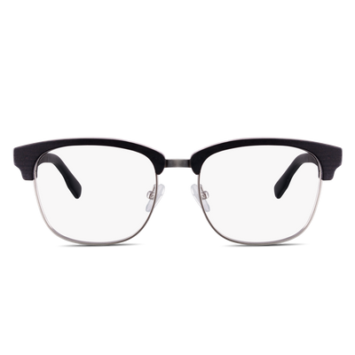 HUGHES BLUGARD - Brushed Silver - Blue Light Glasses - Johnny Fly Eyewear #color_brushed-silver