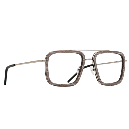 LAFORGE BLUGARD - Brushed Silver - Blue Light Glasses - Johnny Fly Eyewear #color_brushed-silver