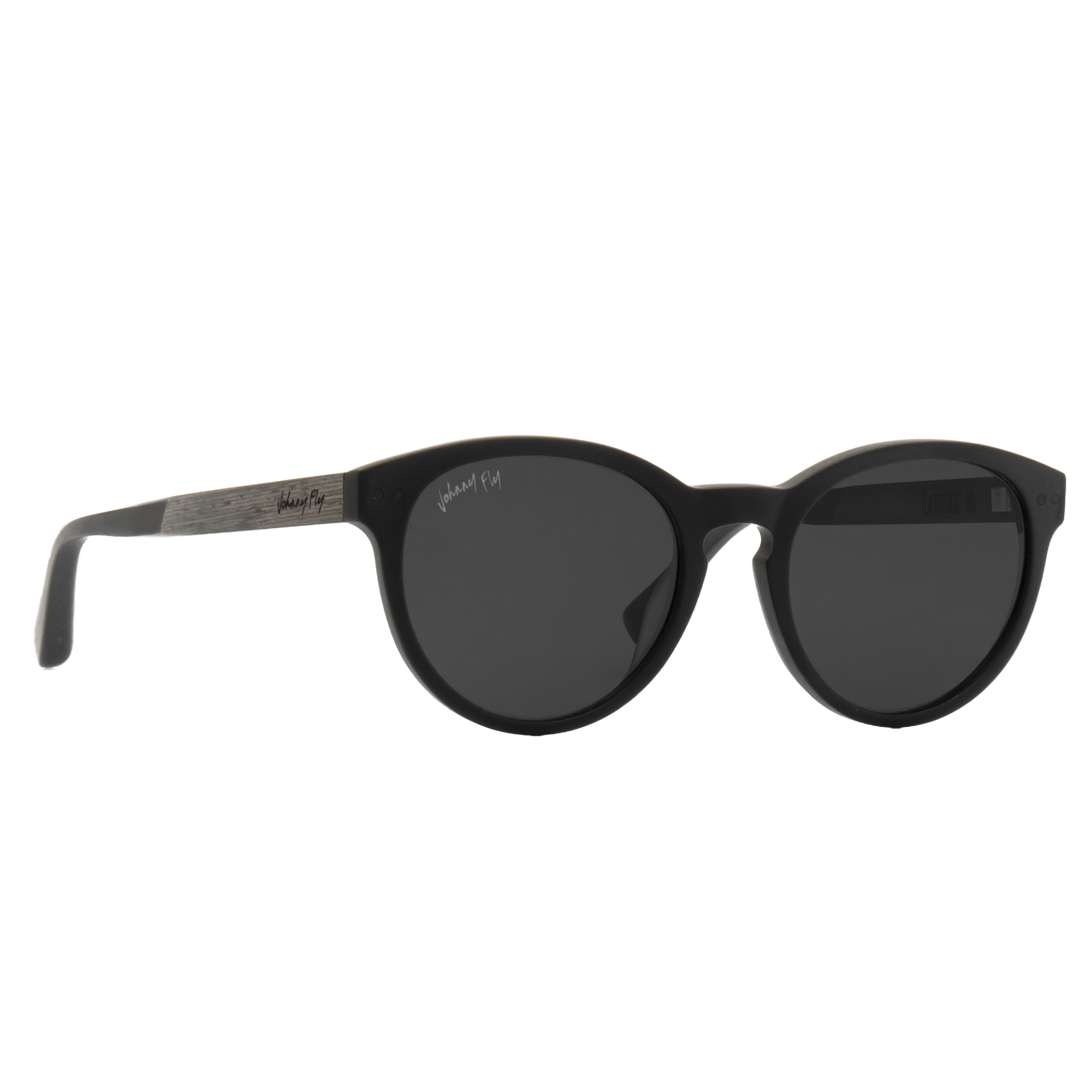 Latitude Polarized Sunglasses by Johnny Fly - Matte Black || Smoke Polarized #color_matte-black