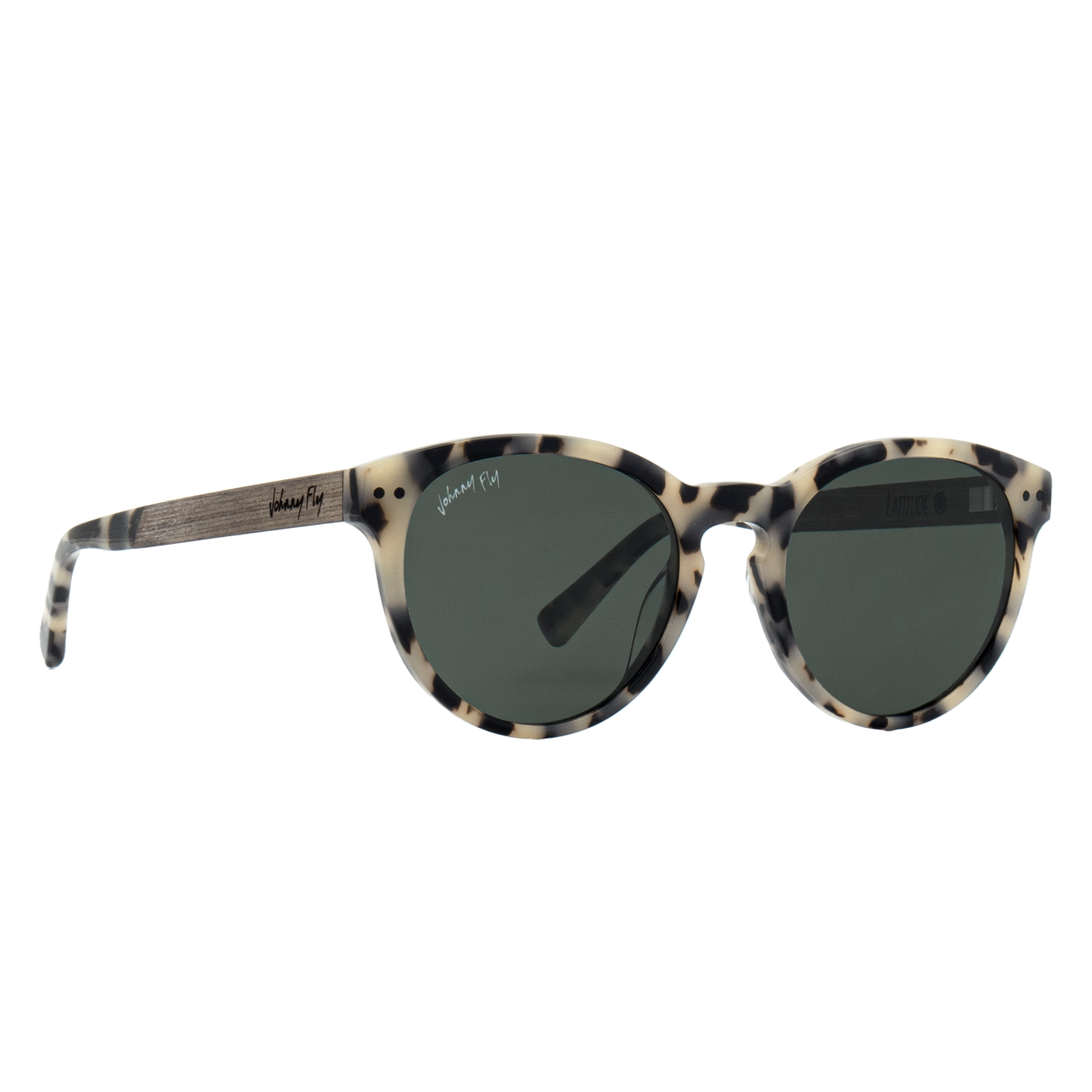 Latitude Polarized Sunglasses by Johnny Fly - White Tortoise || G15 Polarized #color_white-tortoise