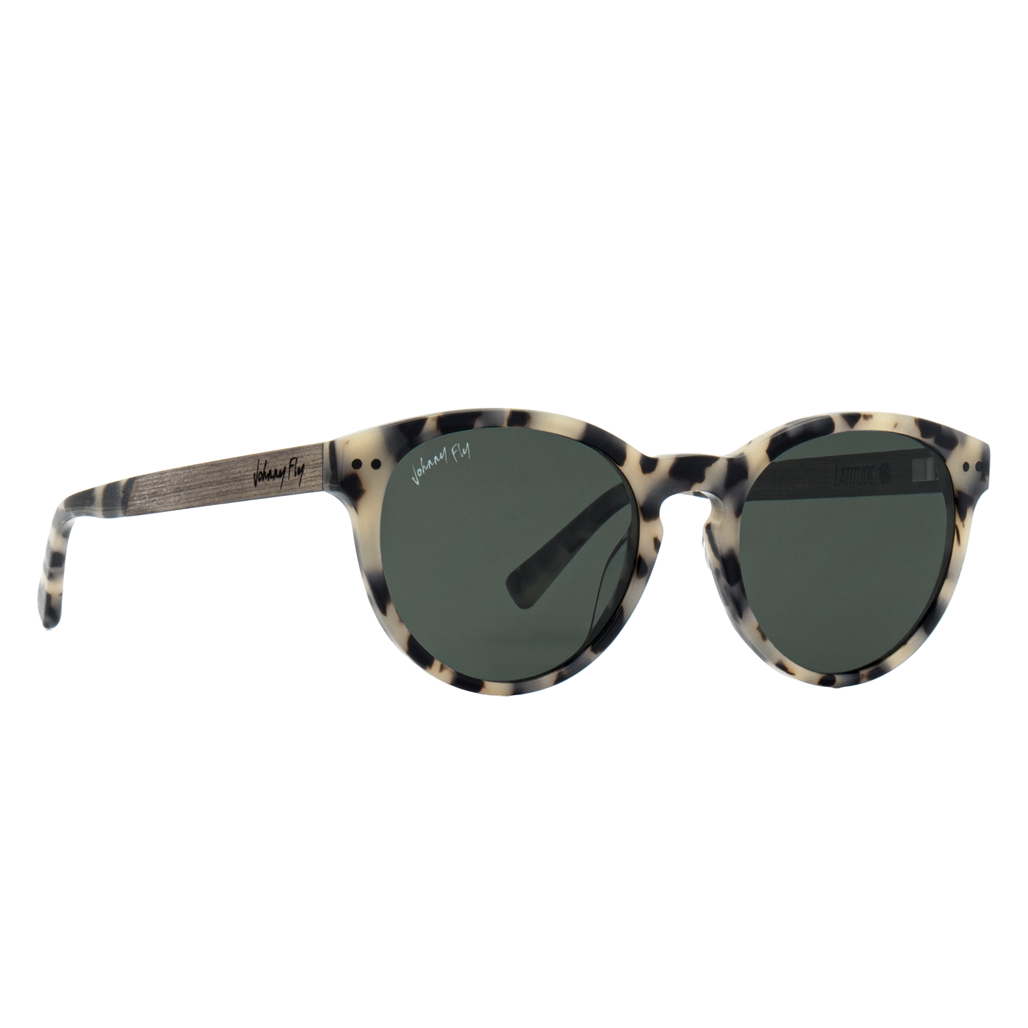 Latitude Polarized Sunglasses by Johnny Fly - White Tortoise || G15 Polarized #color_white-tortoise