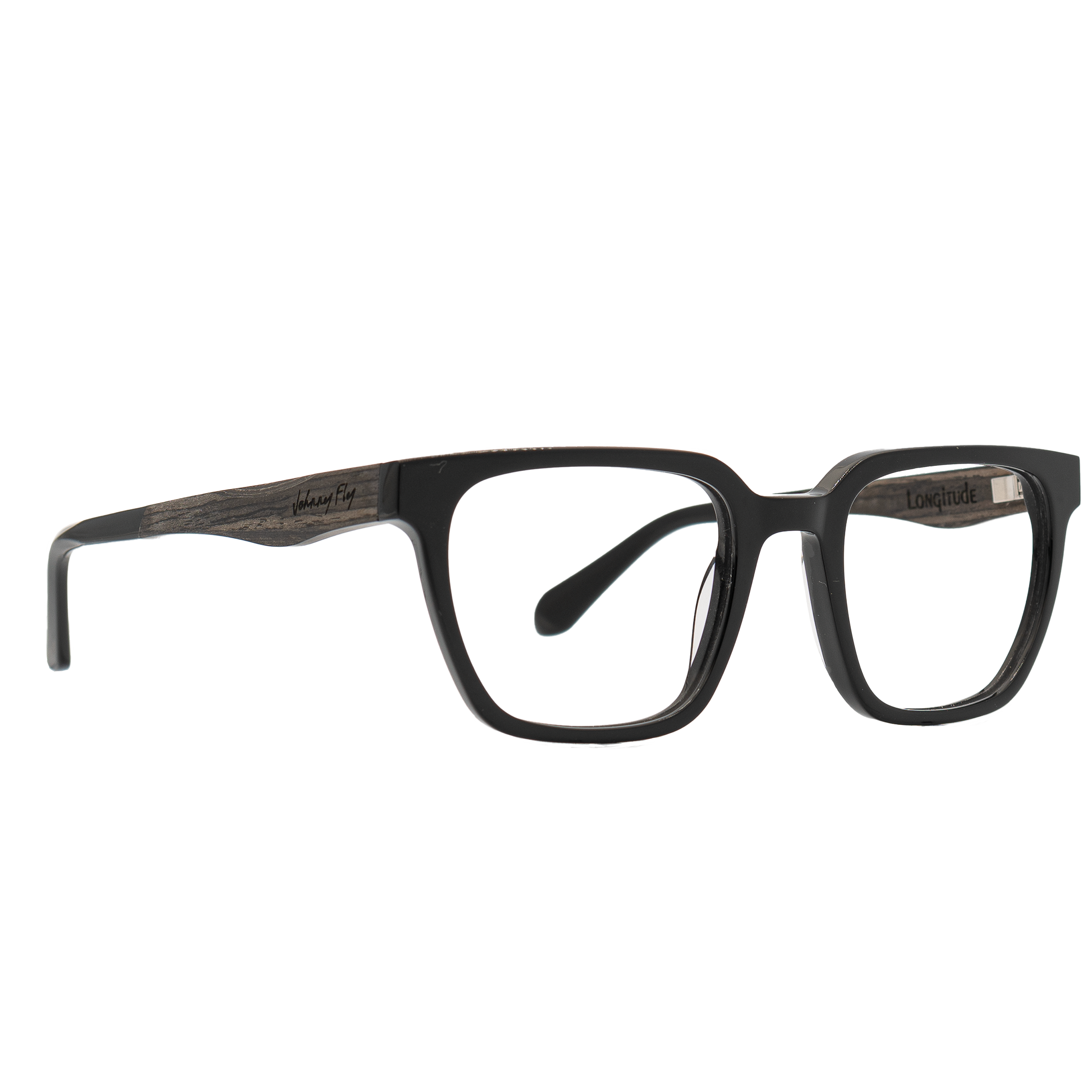 LONGITUDE BLUGARD - Gloss Black - Blue Light Glasses - Johnny Fly Eyewear 