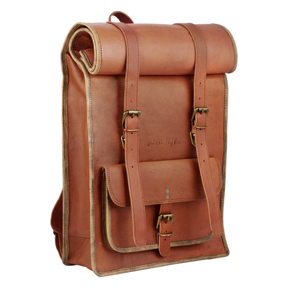 Rolltop Backpack - Johnny Fly - OneSizeFitsAll - Leather Bags